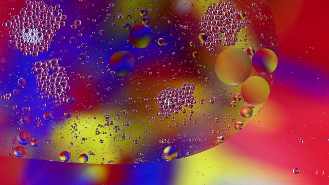 油对水抽象背景多色视频素材