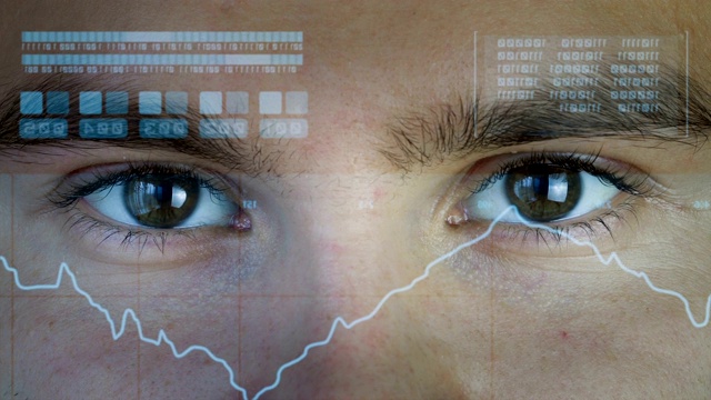 具有未来视觉系统的人眼视频素材