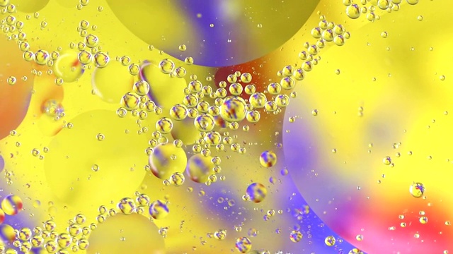 油对水抽象背景多色视频素材
