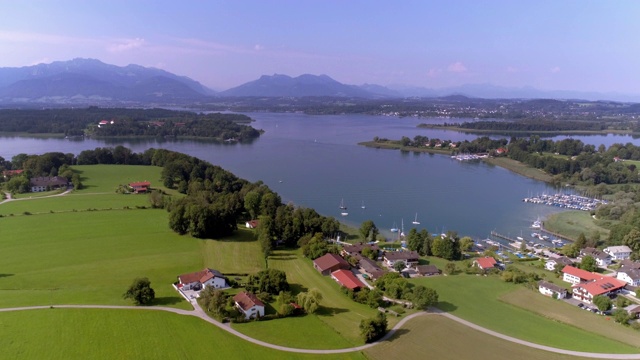 巴伐利亚州的基姆湖和赫伦塞尔湖视频素材