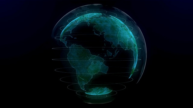 地球科技全息图颜色绿色视频下载