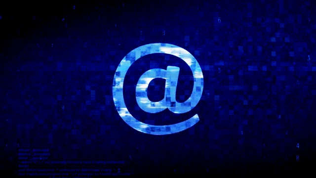 电子邮件，电子邮件，电子邮件，收件箱，邮件，消息符号数字像素噪声错误动画。视频素材