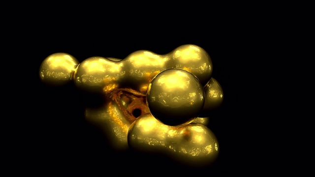 黄金液态金属熔合在一起视频下载