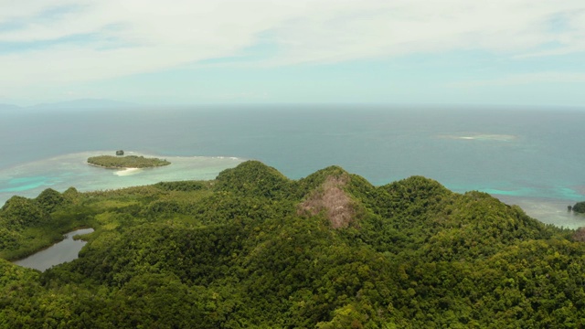 菲律宾热带岛屿，鸟瞰图视频素材