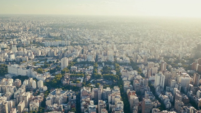 布宜诺斯艾利斯城市景观，巴勒莫视频下载