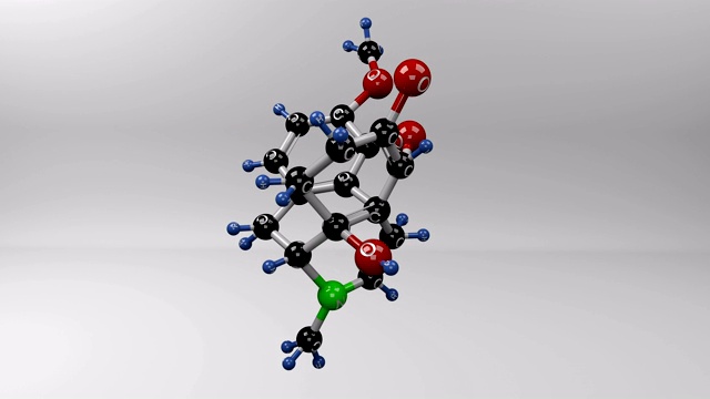 羟考酮分子。视频素材