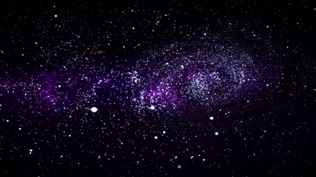 深空星系。螺旋星系，银河系的动画。在太空中穿越星场和星云，展示一个旋转的螺旋星系，3D渲染视频下载