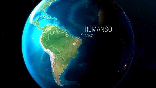 巴西- Remanso -急速从太空到地球视频下载