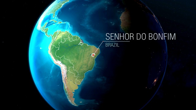 巴西- Senhor do Bonfim -从太空到地球视频下载