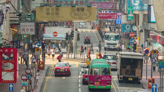 时间推移:香港的交通及巴士运输视频素材
