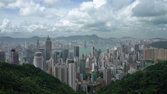 香港鸟瞰图实时景观视频素材