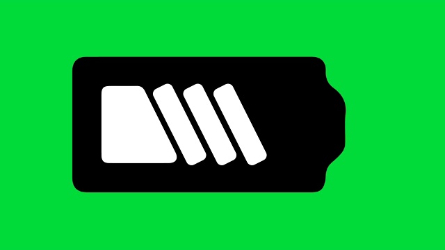 电池图标-矢量动画绿色屏幕。视频素材