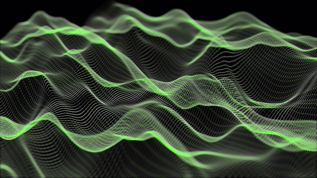 运动粒子波形的未来概念，技术概念背景视频素材