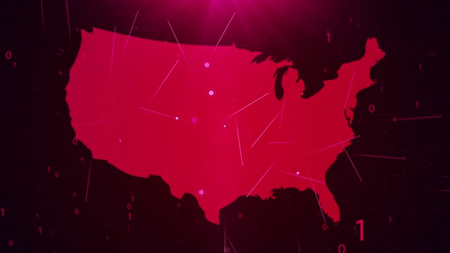 美国地图连接完整的细节背景视频素材