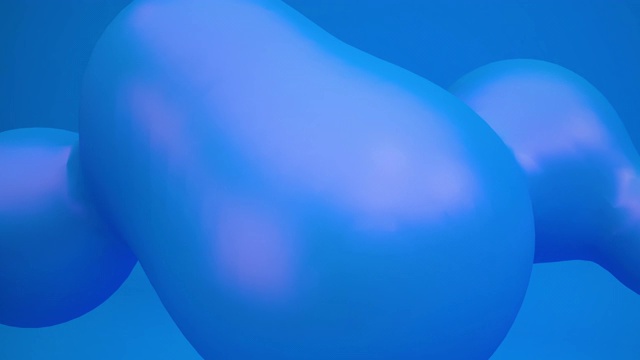 运动设计抽象3d蓝色几何形状循环动画背景，4k超高清。视频素材