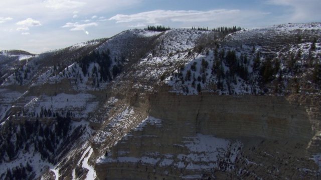 冬季的铁砧点鸟瞰图，来福枪，美国科罗拉多州视频素材