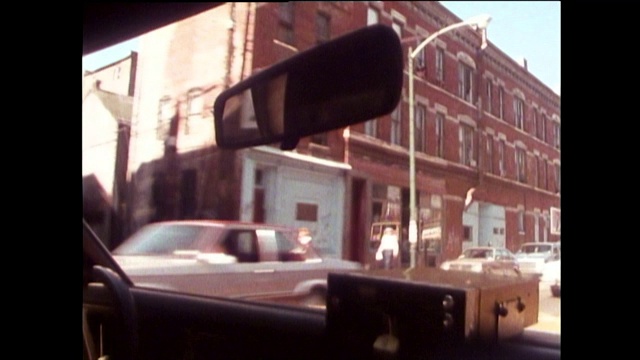 芝加哥街头出租车乘客POV;1989视频下载