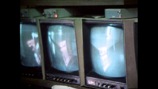 医院的闭路电视摄像头和安全监视器;1979视频素材