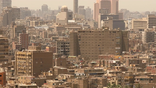 平移拍摄的埃及开罗市景视频素材