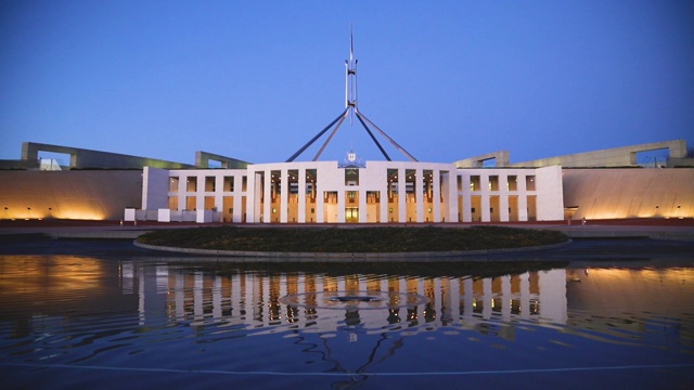澳大利亚堪培拉国会大厦的录像视频素材