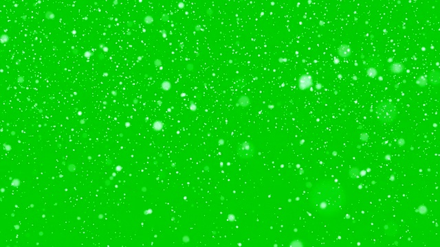 落雪被隔离在绿色(循环4k +色度键)视频素材