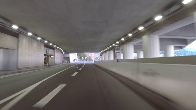 在蒙特卡洛的建筑物对面的隧道里的街道视频下载