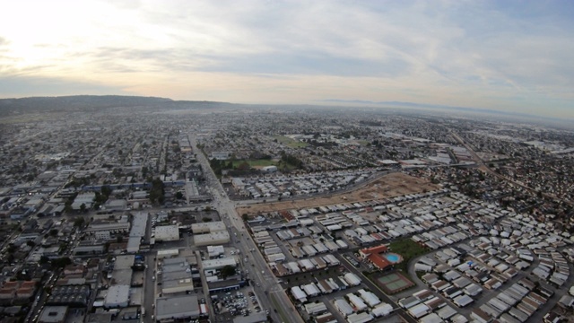 美国加州洛杉矶海港城市鸟瞰图视频下载