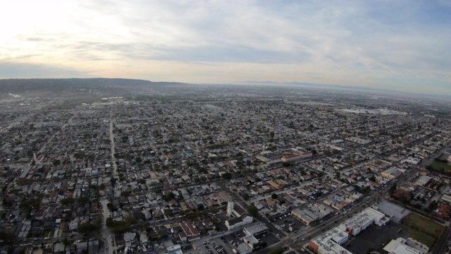 加州洛杉矶威尔明顿社区鸟瞰图视频下载