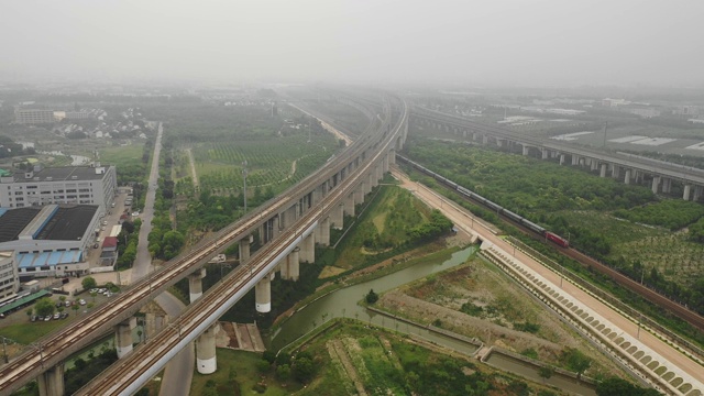 亚洲中国江西高铁场景视频素材