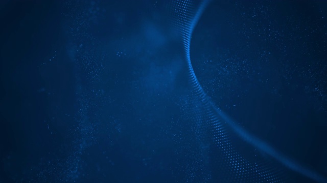4k高度详细的粒子流-循环(深蓝色)股票视频视频素材