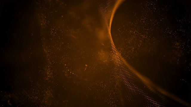 4k高度详细的粒子流-循环(青铜)库存视频视频素材