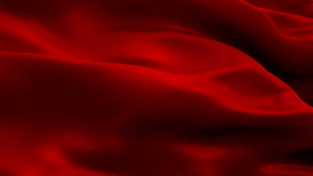 丝绸红宝石旗动画栗色背景视频在风中飘扬。现实的玫瑰旗背景。栗色红旗循环特写1080p全高清镜头。栗色红宝石缎旗视频下载