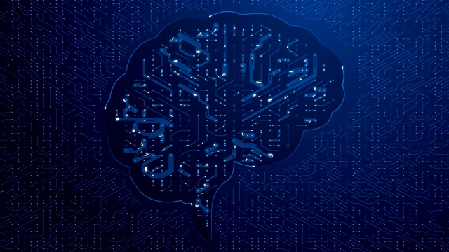 大脑电路板显示人工智能大脑或深度学习大脑视频素材