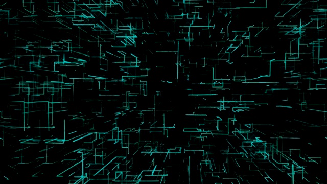 抽象的数字管道背景在三维空间，计算机连接和网络视频下载