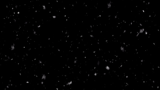雪落。暴风雪中密集的雪花。循环运动视频素材