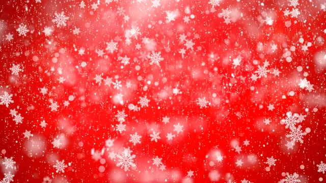 红色飘逸抽象银色雪花雪花颗粒。视频素材