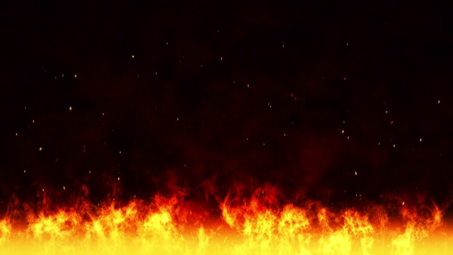 抽象背景，火运动流动的黑色背景视频下载