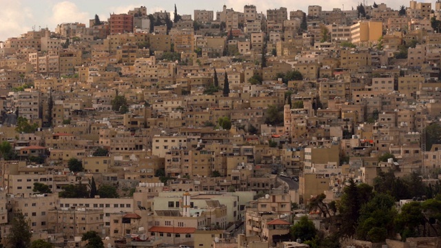 鸟瞰图安曼城，约旦的首都视频下载