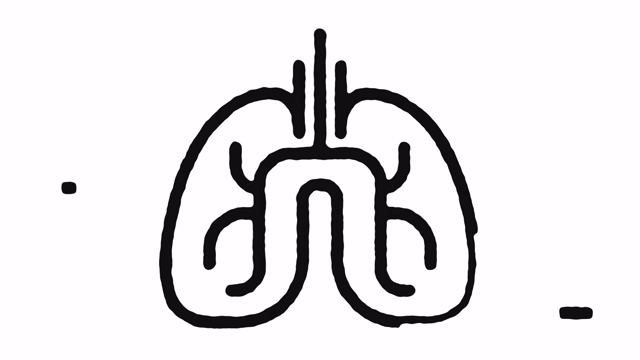 肺癌图标动画素材和阿尔法通道视频下载