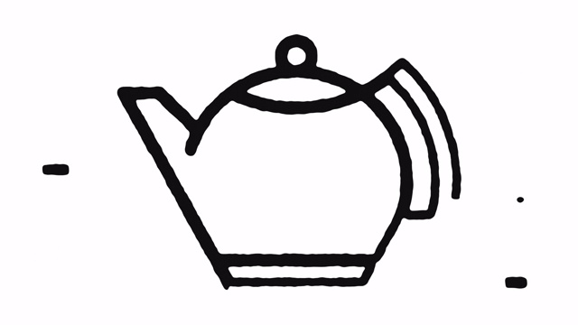 茶壶图标动画素材和阿尔法通道视频下载