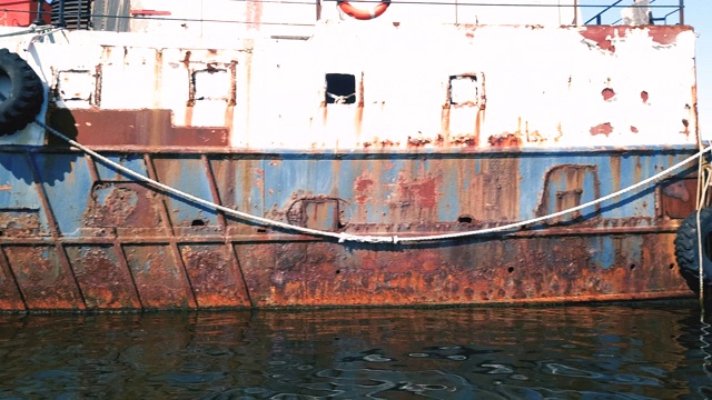 废弃的船视频素材