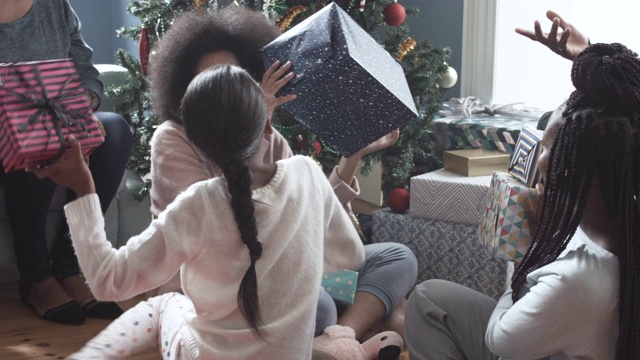 潘离开后，非裔美国祖父母记录孩子们在圣诞节打开礼物视频下载