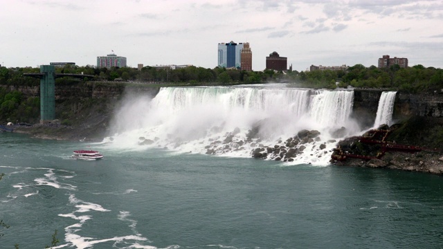 尼亚加拉大瀑布位于加拿大和美国之间视频素材