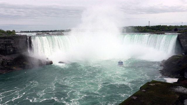 尼亚加拉大瀑布位于加拿大和美国之间视频素材