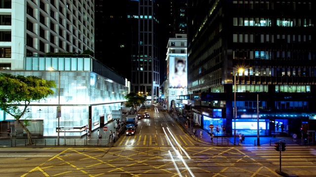 夜晚,都市风景,延时摄影,4k分辨率视频素材