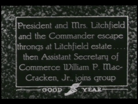 古德伊尔轮胎公司总裁保罗·利奇菲尔德和他的妻子以及商务部长助理威廉·p·麦克拉肯。视频素材