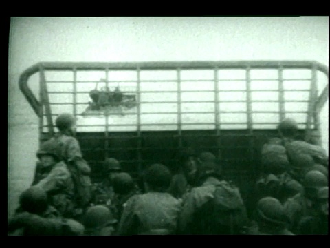 盟军于1944年6月6日登陆诺曼底。视频下载