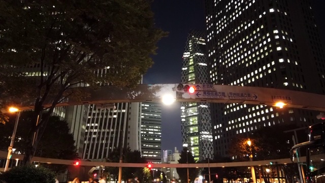 东京新宿的夜景视频下载