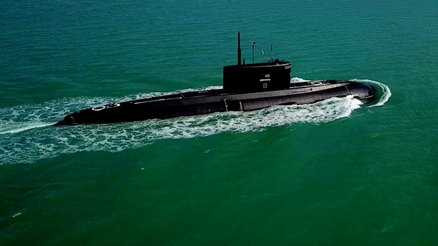 鸟瞰图-现代导弹潜艇视频下载