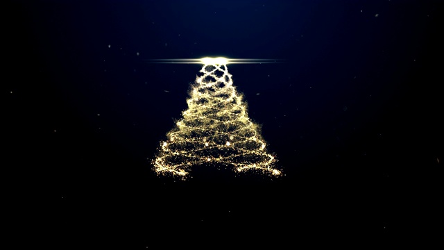 圣诞快乐的圣诞树与烟花的背景视频下载